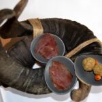 Heidschnuckenschinken mit Ziegenfrischkäse