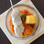 Poularde,Polenta,Paprika,Auberginen