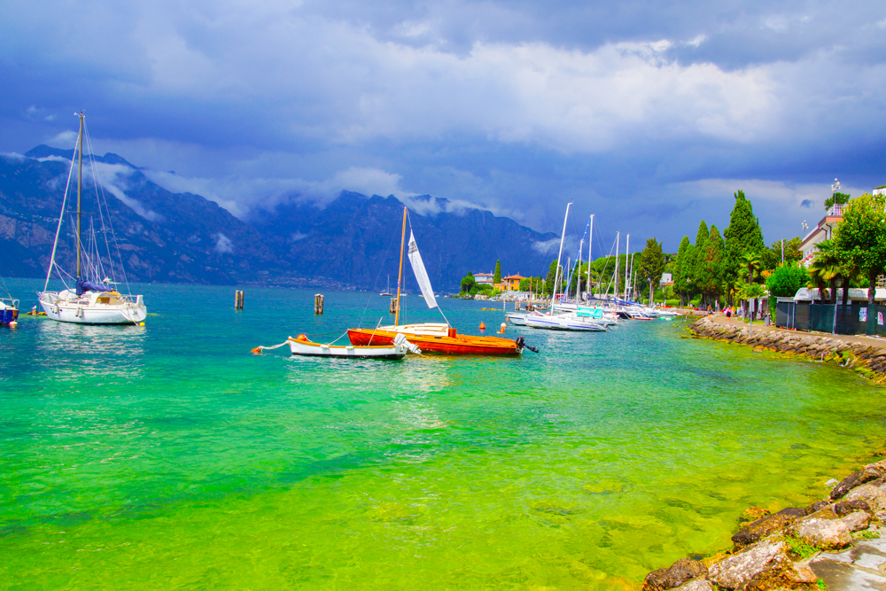 Malcesine bei Gewitter - schaurig schöne Farben