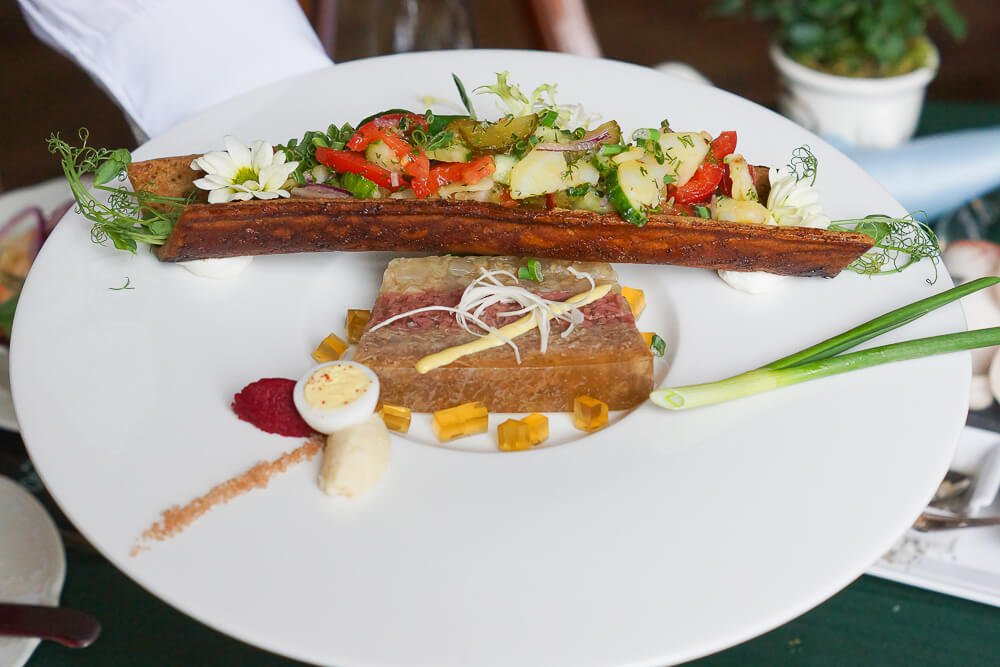 Café Pushkin, Moskau - Feine Sülze mit Kartoffelsalat