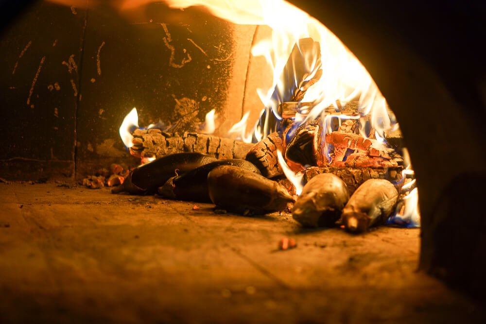 Nofar Restaurant Moskau - Auberginen im Feuer