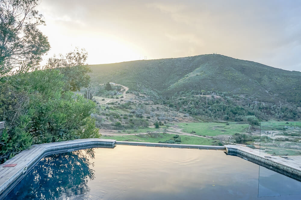 Botlierskop Game Reserve & Villas - Pool und Landschaft, ein Traum