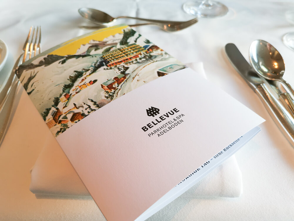 Parkhotel Bellevue & Spa Adelboden - Dinner Menue