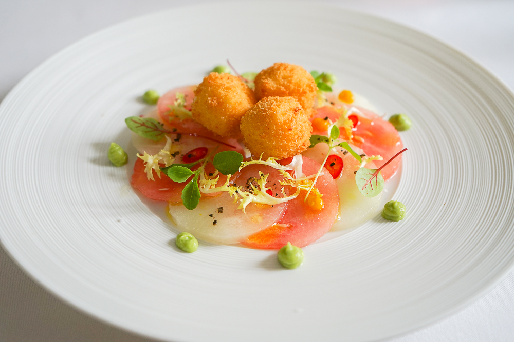 Hämmerles Restaurant - Vorspeise - Melone, lokaler Käse