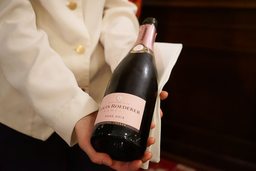 Carlton St. Moritz - Romanoff Restaurant - Louis Roederer Rose 3013