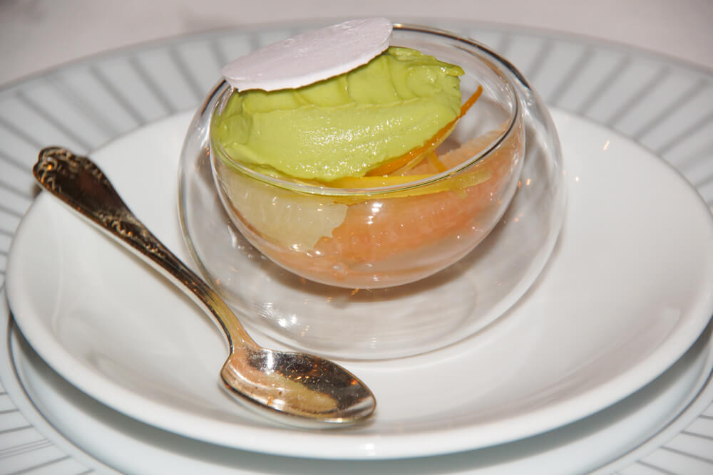 Le Pavillon de la Grande Cascade, Paris - Zitrusfrüchte, Avocado -tolle Kombination